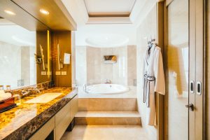 BANGKOK, THAILAND - AUGUST 12 2016: Beautiful luxury bathroom in BANGKOK, THAILAND - AUGUST 12 2016: Beautiful luxury bathroom in